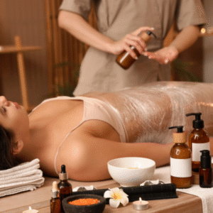 Alakformáló nyirokmasszázs tekercseléssel